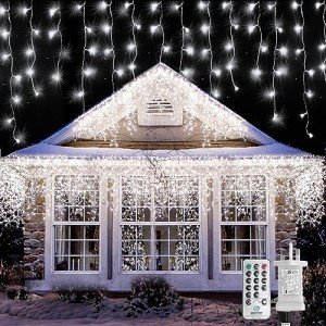 660 LED Waterproof Icicle Christmas Lights - Cool White