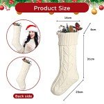 JaosWish Set of 4 Knitted Christmas Stockings