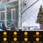 660 LED Waterproof Icicle Christmas Lights - Cool White