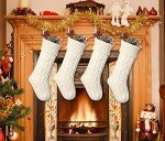 JaosWish Set of 4 Knitted Christmas Stockings