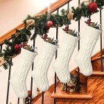 JaosWish Set of 4 Knitted Christmas Stockings