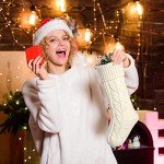 JaosWish Set of 4 Knitted Christmas Stockings