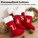 Personalized 30cm Monogrammed Christmas Stocking with Cuff