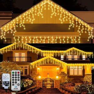400LED Connectable Warm White Icicle Christmas Lights