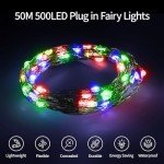 500 LED Waterproof Fairy Lights with Remote Timer