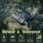 B50-640 LRF Thermal Binoculars for Hunting， Infrared Heat Night Vision with 50mm Focal Length, 640×480 pix @ < 30 mK NETD Sensor, LRF with 600m Accuracy, OLED High-Definition Display