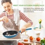 NUTRICHEF 11-Piece Non-Stick Cookware Set with Ceramic Coating