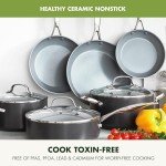 GREENPAN 11-Piece Ceramic Non-Stick Cookware Set