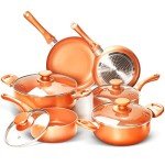 FRUITEAM 10-Piece Ceramic Cookware Set