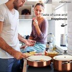 FRUITEAM 13-Piece Non-Stick Ceramic Cookware Set