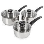 MORPHY RICHARDS 3-Piece Stainless Steel Pan Set