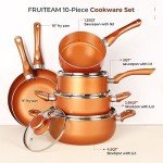FRUITEAM 10-Piece Ceramic Cookware Set