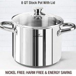 HOMICHEF 14-Piece Stainless Steel Cookware Set