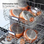 FRUITEAM 10-Piece Ceramic Cookware Set
