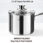 HOMICHEF 14-Piece Stainless Steel Cookware Set