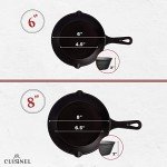 CUISINEL Pre-Seasoned Cast Iron Skillet Set
