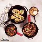 CUISINEL Pre-Seasoned Cast Iron Skillet Set