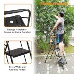 Folding Step Ladder with Anti-Slip Pedals