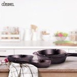 CUISINEL Pre-Seasoned Cast Iron Skillet Set