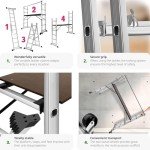 TecTake Adjustable 3-in-1 Eco-Friendly Aluminium Scaffolding Ladder