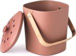 Sustainable Bamboo Indoor Compost Bin - Terracotta