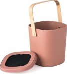 Sustainable Bamboo Indoor Compost Bin - Terracotta