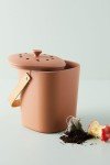 Sustainable Bamboo Indoor Compost Bin - Terracotta