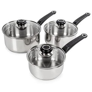 MORPHY RICHARDS 3-Piece Stainless Steel Pan Set