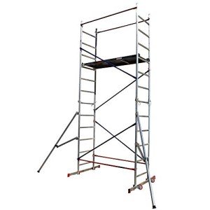 HOME MASTER DIY 5m Aluminium Scaffolding Tower with Outriggers