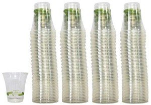 Biodegradable 256ml Clear Cups - 50 Pack