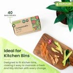Eco-Friendly Compostable Bin Liners - 40 Pack