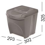 20L Stackable Color-Coded Recycling Bins (4-Pack)