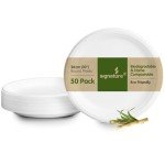 Eco-Friendly Disposable Paper Plates - 10 Inch, 50 Pack