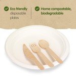Eco-Friendly Disposable Paper Plates - 10 Inch, 50 Pack