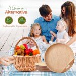 Eco-Friendly Palm Leaf Plates - 25cm Round