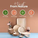 Eco-Friendly Palm Leaf Plates - 25cm Round