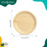 100% Biodegradable Palm Leaf Plates - 50 Pack