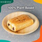 100% Biodegradable Palm Leaf Plates - 50 Pack