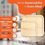 Compostable Palm Leaf Dinnerware Set – Eco-Friendly