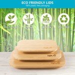 Eco-Friendly Glass Meal Prep Containers with Bamboo Lids