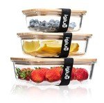 Eco-Friendly Glass Meal Prep Containers with Bamboo Lids