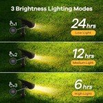 LINKIND Eco-Friendly 16-LED Solar Garden Spotlights (Pack of 2)