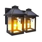 NODFENS Solar Motion Sensor Wall Lights (2 Pack)