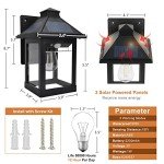 NODFENS Solar Motion Sensor Wall Lights (2 Pack)