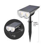 LINKIND Eco-Friendly 16-LED Solar Garden Spotlights (Pack of 2)