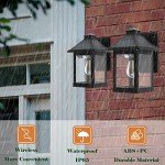 NODFENS Solar Motion Sensor Wall Lights (2 Pack)
