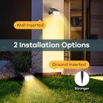 LINKIND Eco-Friendly 16-LED Solar Garden Spotlights (Pack of 2)