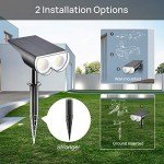 LINKIND Eco-Friendly 16-LED Solar Garden Spotlights (Pack of 2)