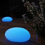 Shimmer Color Changing Solar Glow Stone Light