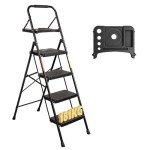 Folding Step Ladder with Anti-Slip Pedals